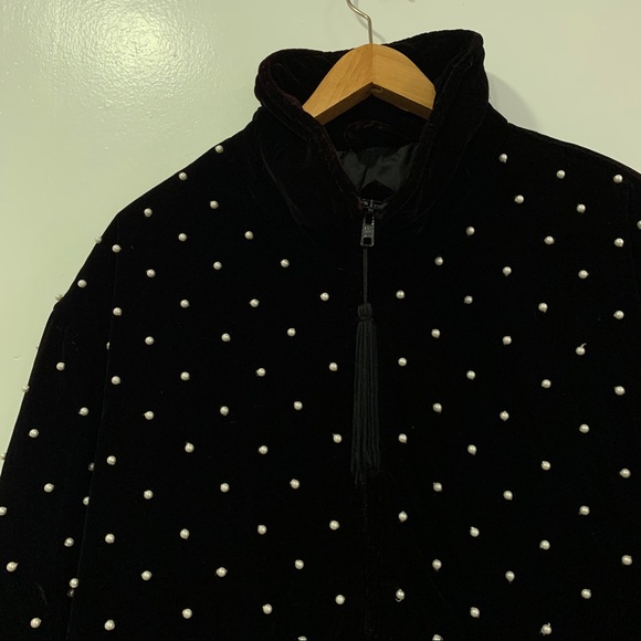 Vintage Adrianna Papell Pearl Embellished Jacket - Picture 6 of 10